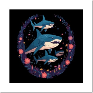 Shark Fathers Day Posters and Art